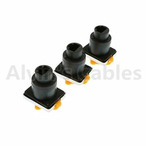 3x RJ45 Waterproof Sockets Connector IP65 Ethernet Panel Mount Universal Yellow - Picture 1 of 9