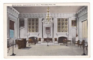 Independence Hall / Philadelphia Pa. Pennsylvania / sala principale / cartolina antica - Foto 1 di 2