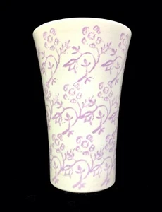 Vintage German Scheurich Pottery Vase / c.1980 / Retro / White & Purple - Picture 1 of 7