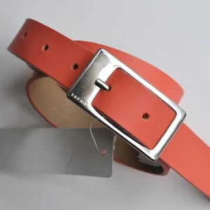 Esprit 24mm breiter Leder Gürtel Orangerot Gr. M bzw. 82 bis 92 cm - Bild 1 von 1