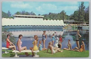 Weeki Wachee Florida~Spring of Live Mermaids~Bathing Beauties on Lawn~1960 PC - Picture 1 of 2