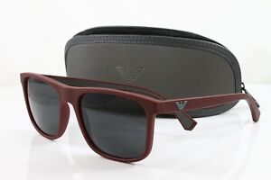 Emporio Armani EA4129-575187 Men's Square sunglasses Matte Bordeaux 56mm NWT 
