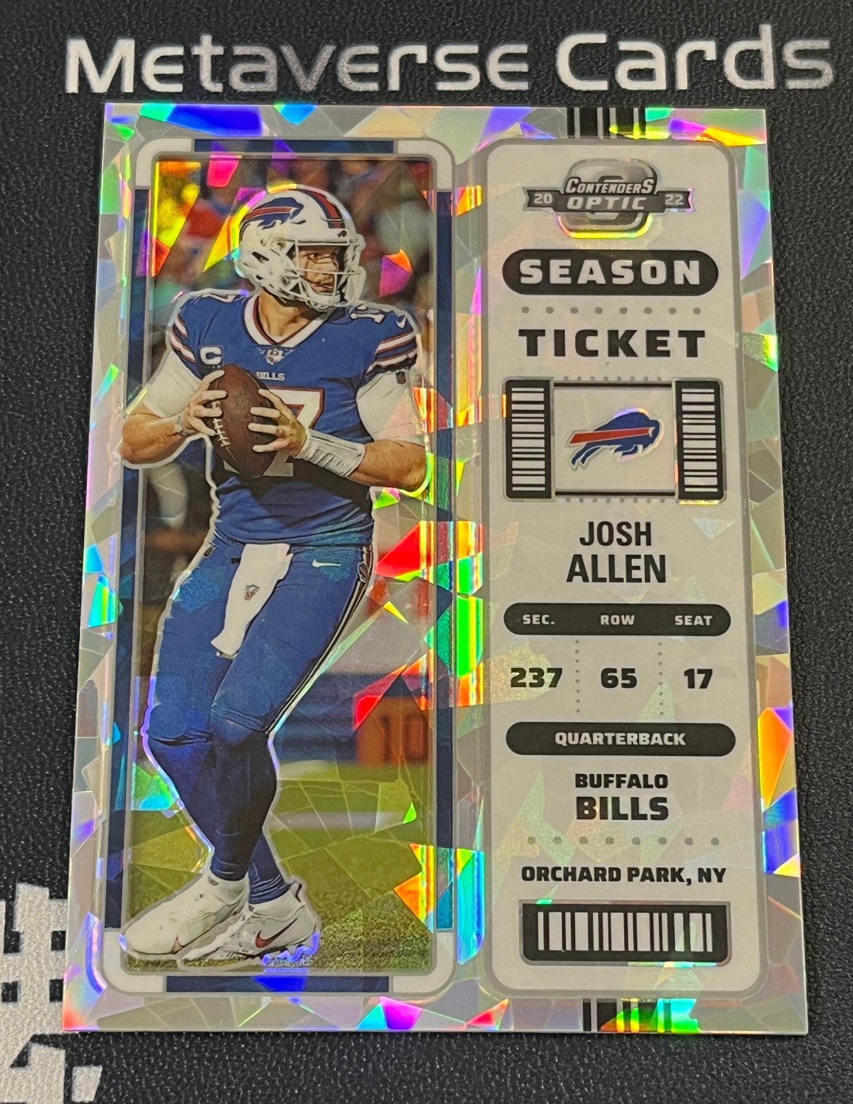 2022 Panini Contenders Optic #6 Josh Allen Season Ticket Cracked Ice 22/22