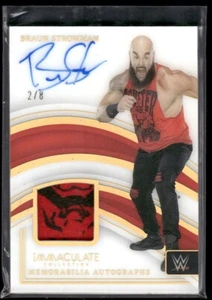2023 Immaculate WWE Braun Strowman #MA-BST recuerdos autógrafos acetato/8 - Imagen 1 de 2