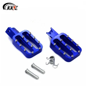 KKE Motorcycle Foot Peg Footrest Pedals Fit Honda CRF50 PW50 PW80 XR50R CNC Blue - Picture 1 of 12