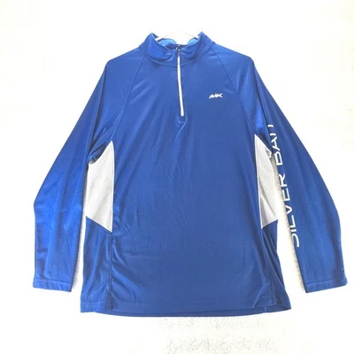 Camisa SILVER BAIT Para Hombres L/S Performance Talla M Azul Real 1/4 Cremallera Simulada Cuello Alto Foto 1 de 4