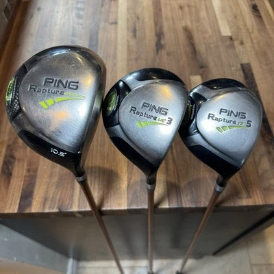 Ping Rapture Wood Set 1,3,5 Regular Flex Right Handed Oversized Lamkin Grips - Image 1 of 4