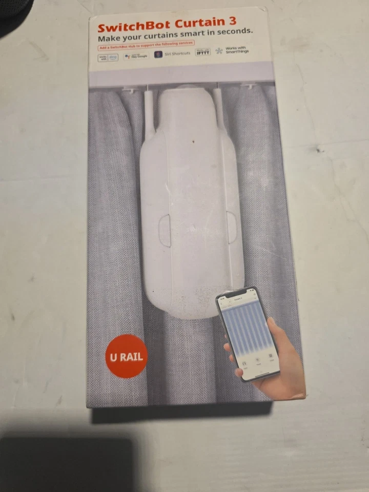 SwitchBot Cortina 3 (Riel en U) Abridor de Cortinas Automático - Controlado por Aplicación Foto 1 de 4