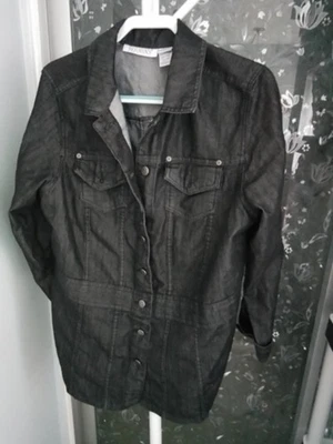 Chaqueta vaquera negra para mujer Roamans talla 14W Foto 1 de 3