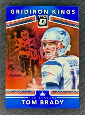 Panini Donruss Optic #16 2017 Tom Brady Gridiron Kings Blue Prizm 016/149 Foto 1 de 2