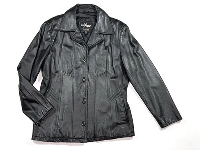 Chaqueta Wilsons Vintage Cuero Máxima Para Mujer XL Negra ENVÍO RÁPIDO Foto 1 de 4