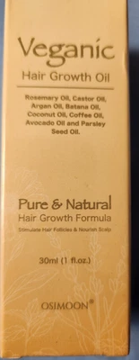 Veganic Hair Growth Oil Pure and Natural Formula - 1 Fl Oz - EXP 05/2027 - Image 1 of 4