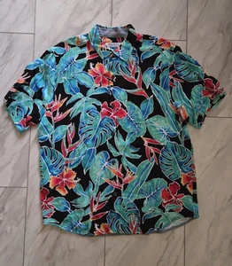 Tommy Bahama Veracruz Cay Montes Monstera Shirt Men L Multi Floral Hawaiian SS - Picture 1 of 4