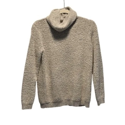 Van Heusen Women's Boucle Roll Neck Sweater Gray Fuzzy Cozy M Vintage Minimalist - Image 1 of 4