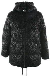 Diane Von Furstenberg 428$ Down & Feather Black Puffer Jacket, Size L - Picture 1 of 5
