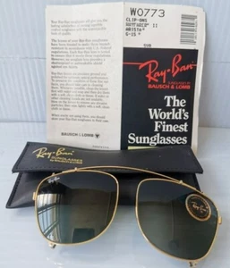 Vintage B&L Ray Ban Clip-On per obiettivi wayfarer-2 W0773 G15 54 mm - Foto 1 di 7