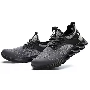 SUYSTEX Mens Work Sneaker Walking Indestructible Steel Toe Safety Shoes Hiking - Picture 1 of 38