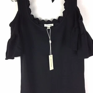Sexy Vestido de Fiesta Max Studio LBD Negro Para Mujer Pequeño Hombro Frío LBD - Imagen 1 de 10