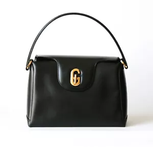 GUCCI Henkeltasche schwarz Leder G Logo Drehverschluss oben - Bild 1 von 16