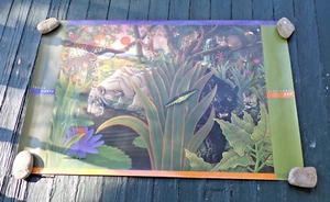 CINCINNATI ZOO FELINE FRENZY ROBERT GIUSTI POSTER VINTAGE 1986 UNFRAMED - Picture 1 of 20