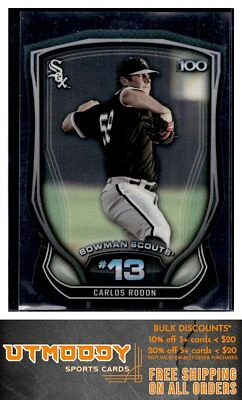 2015 Bowman BTP-13 Carlos Rodon Bowman Scouts Top 100 Die Cut - Image 1 of 2