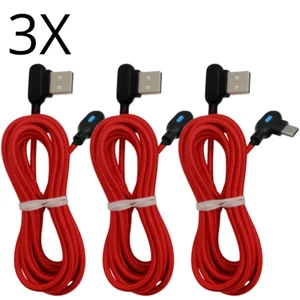 90 Degree Angle USB-C to USB-A Charger Cable Fast Charging Type Sync Cord 3/6FT - Picture 1 of 15