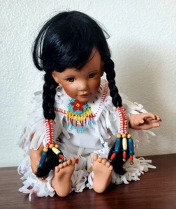 Vtg Hamilton Collection 'Snowbird' American Indian Doll Sculpted byLaura Cobabe - Picture 1 of 24
