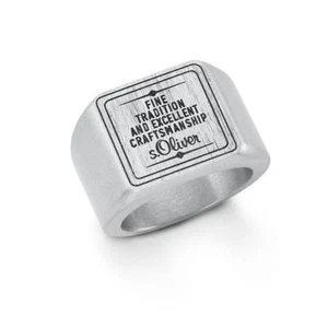 S.Oliver Men's Stainless Steel Ring SO1210 Jewel - Picture 1 of 2
