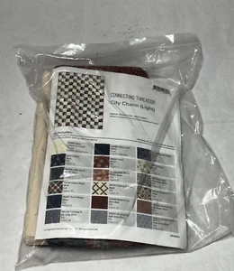 Connecting Threads Quilt Kit “City Charm” Finished 48” X 64”-17 Fabrics-New - Picture 1 of 5