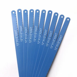 10 Pcs working Carbon Steel Power Hacksaw Blades Blue 300mm*12"*24T