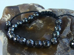 Pulsera de cuentas de hematita no magnética para mujer cuentas de 10 mm - Imagen 1 de 1