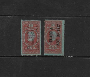 US Revenues: Taxpaid Cigars Stamps Springer TC#s; 1917 Provisionals; 2 Diff. - Imagen 1 de 2