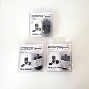 Seychelle Water Filtration System Filter Flip-Top Straw Series 5166 NOS Lot of 3 - Afbeelding 1 van 5