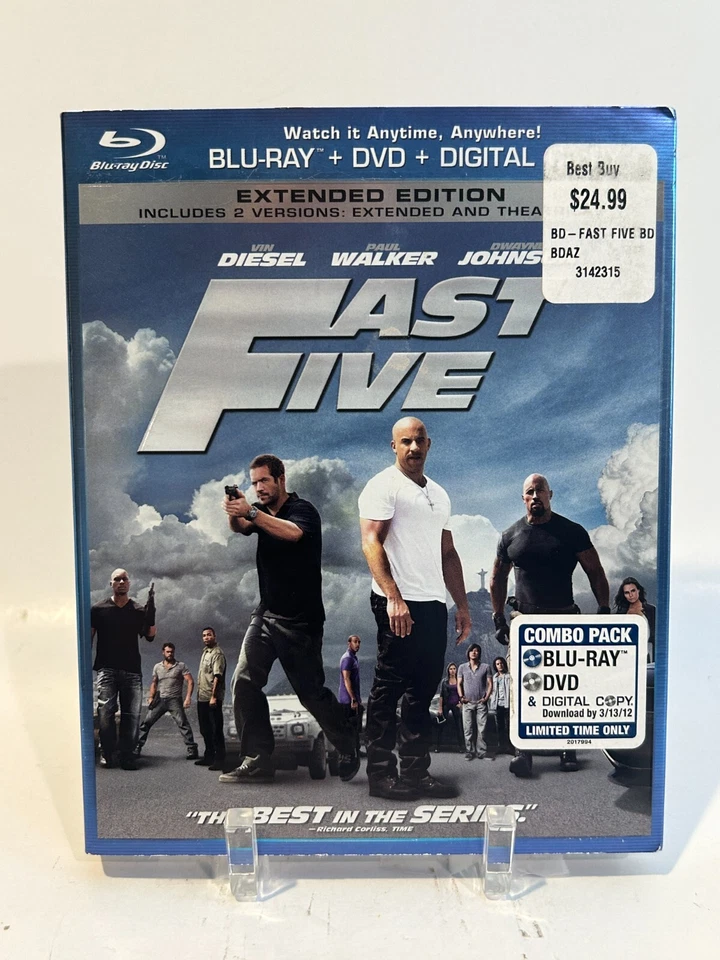 Fast Five (Blu-Ray/DVD, 2011, Extended Edition, w/ DIGITAL CODE) - Image 1 of 1