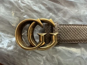 Gucci Sculpted Python GG Gürtel Unisex 95 38 Braun - Bild 1 von 8