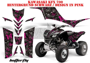 KIT GRÁFICO DE DECORACIÓN DE CARRERAS AMR ATV KAWASAKI KFX 450 Y 700 MARIPOSA B - Imagen 1 de 2