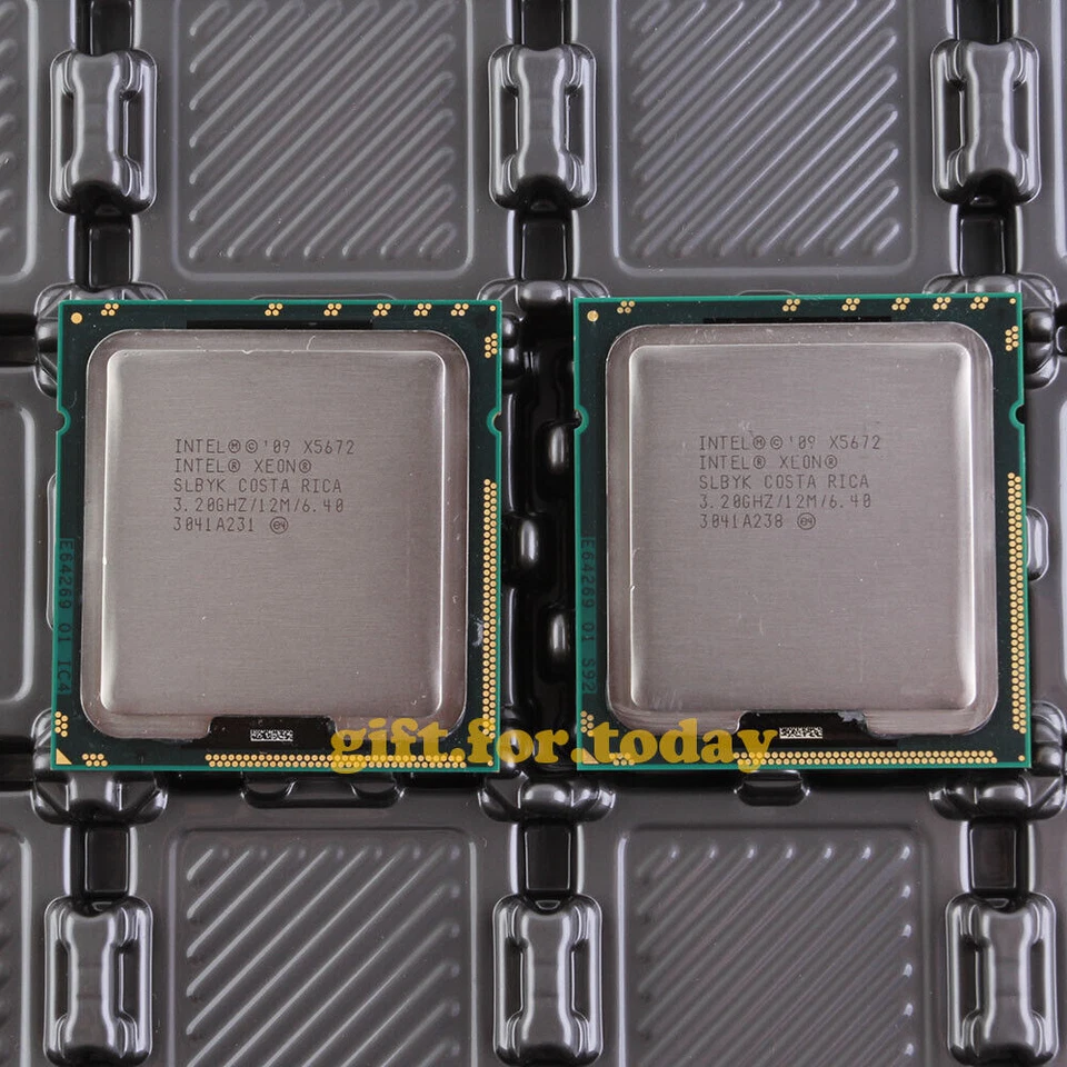 Lot of 2 pcs Original Intel Xeon 5600 X5672 3.2GHz Quad-Core Processor CPU - Image 1 of 1