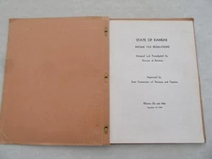 Vintage 1949 State of Kansas Income Tax Regulations Books DIRECTOR OF REVENUE - Picture 1 of 1