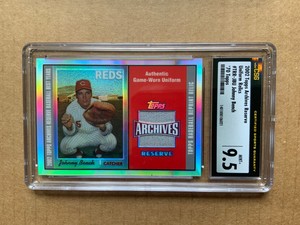 2002 Topps Archives Reserve Uniform Relics JOHNNY BENCH Graded CSG 9.5 Mint +