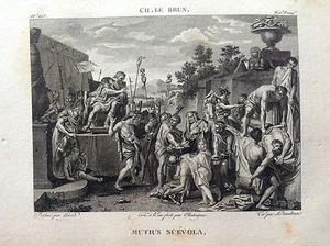MUZIO SCEVOLA Le Brun - Galerie du musée Napoléon J. Lavallée 1804-1815 - Picture 1 of 1