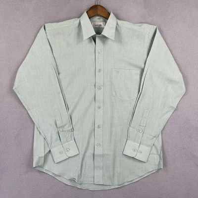 Vintage Givenchy Dress Shirt Mens 16-40 Green Button Down Business Long Sleeve - Изображение 1 из 4