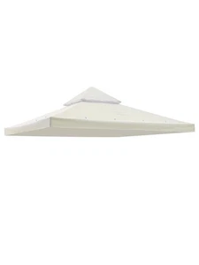 Aplus 10x10Ft 2-Tier Gazebo Top Replacement Outdoor Patio Canopy Cover Ivory - Picture 1 of 9