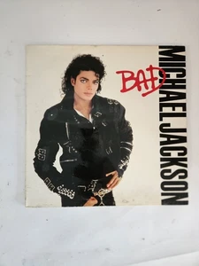 Michael Jackson Bad LP Original 1ST PRESS Epic Stereo OE 40600 w Fan Club INSERT - Picture 1 of 3