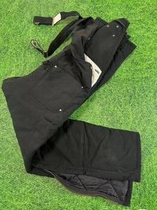 Carhartt Salopette Bavaglino Anatra Trapuntata Foderata 32x30 Nero Utility Falegname R03 BLK - Foto 1 di 6