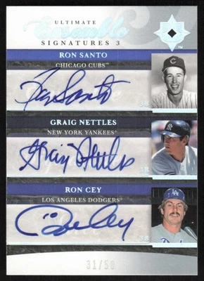 Upper Deck Ultimate Ensemble Signatures Ron Santo Graig Nettles Cey 2006/50 Foto 1 de 2