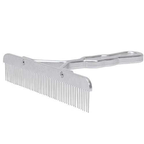 Peine de pelo de aluminio de acero inoxidable para ganado abrigos gruesos delgados diseño suave Foto 1 de 2