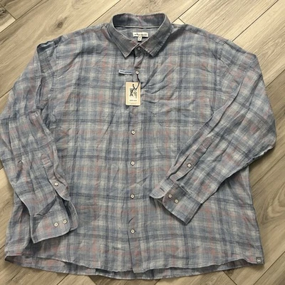 PETER MILLAR SEASIDE MEN'S CRYSTAL BEACH LINEN SPORT SHIRT Size XXL NWT - Image 1 of 4