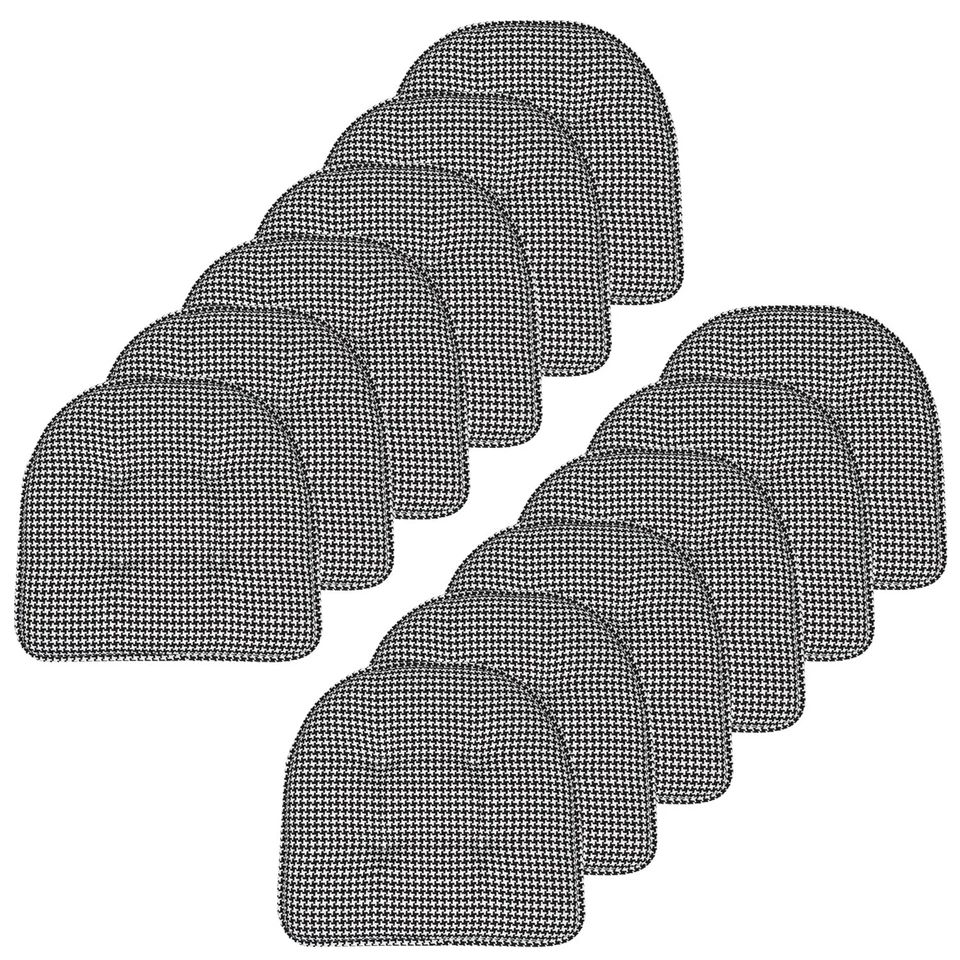 Подушечка для стула Houndstooth U-образная 16 x 17 пена с эффектом памяти упаковка 2, 4, 6 или 12 шт. - Изображение 1 из 1