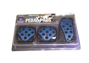 3PCS SET UNIVERSAL BRAKE GAS CLUCH RACING PEDAL PADS MANUAL TRANSMISSION 5902BBL - Picture 1 of 3