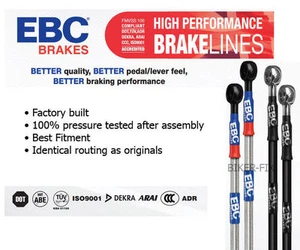 FITS BMW K100RS 16V ABS 90-93 Uprated Braided Front Brake Line Hose - Picture 1 of 1